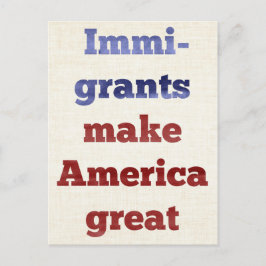 Cartão Postal Imigrantes fazem Excelente na América