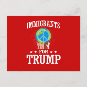 CARTÃO POSTAL IMIGRANTES PARA TRUMP