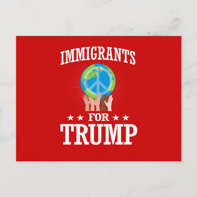CARTÃO POSTAL IMIGRANTES PARA TRUMP (Frente)