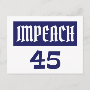 Cartão Postal Impeach 45 Anti Trump