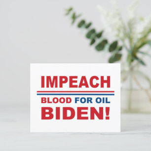 Cartão Postal Impeach Blood para óleo Biden