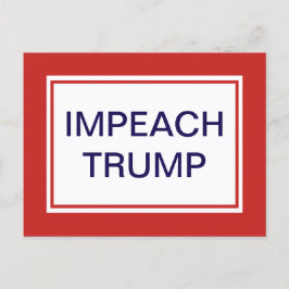 Cartão Postal Impeach Trump Red and White