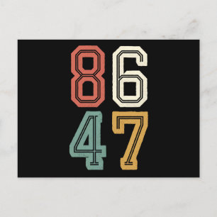 Cartão Postal Impeach Vintage Classic 86 47 Anti Trump 2024