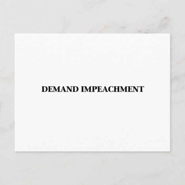 Cartão Postal Impeachment de Demanda (Frente)