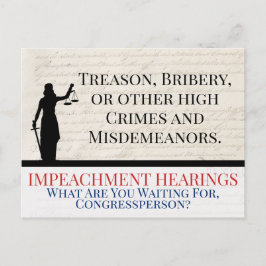 Cartão Postal Impeachment de Trump Crimes Graves Delitos Justiça