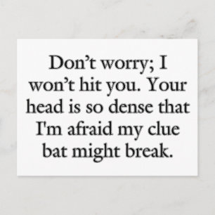 Cartão Postal Impedir a Violência: Vá embora e eu não vou bat