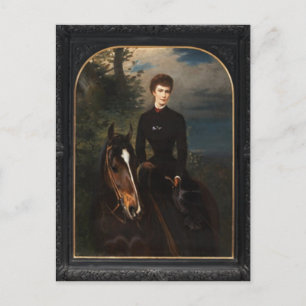 Cartão Postal Imperatriz Elisabeth de cavalo austríaco #022SS