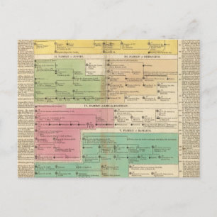 Cartão Postal Império Cronológico das Famílias Reais de Constant