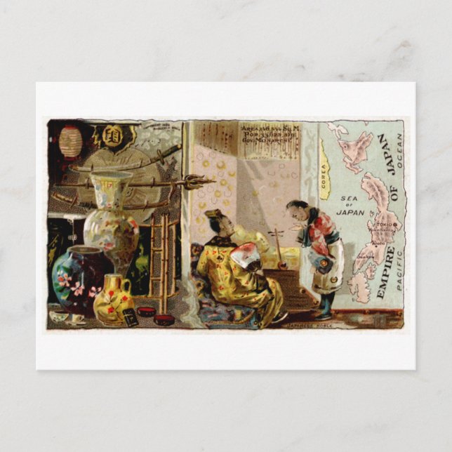 Cartão Postal Império do Japão de 1889 (Frente)