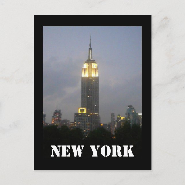 Cartão Postal império estado nova york (Frente)