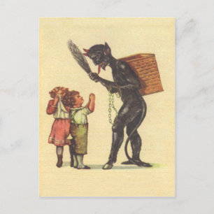 Cartão Postal Implorando com o Krampus
