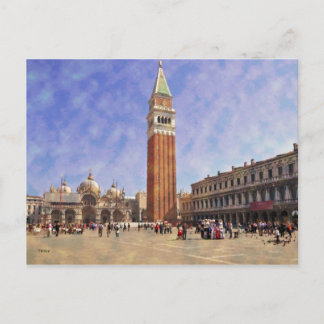 Cartão Postal Impressamente Venezia Piazza San Marco