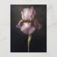 Impressão Botânica Roxa Iris