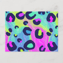 Cartão Postal Impressão de arco-íris colorido