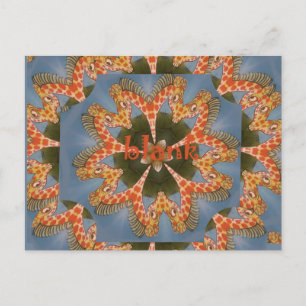 Cartão Postal Impressão de Arte Abstrata de Girafa