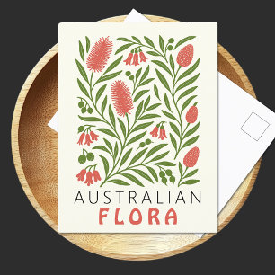 Cartão Postal Impressão de Arte Botânica da Flora Australiana   