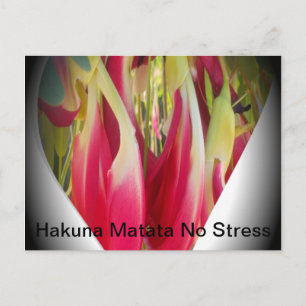 Cartão Postal Impressão de Arte Coração Floral