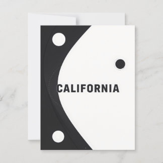 Cartão Postal Impressão de Arte da Califórnia - Letra Única