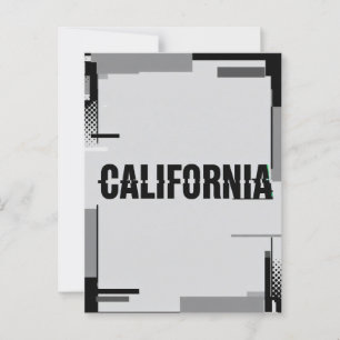 Cartão Postal Impressão de Arte da Califórnia - Letra Única
