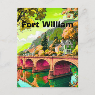 Cartão Postal impressão de arte de Fort William, pôster de paisa