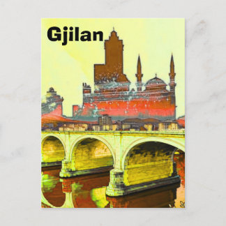 Cartão Postal Impressão de arte de Gjilan, pôster de paisagem ur