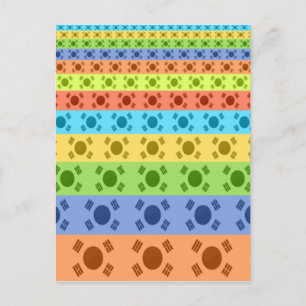 Cartão Postal Impressão de Arte de Sinalizador Coreano com Vária