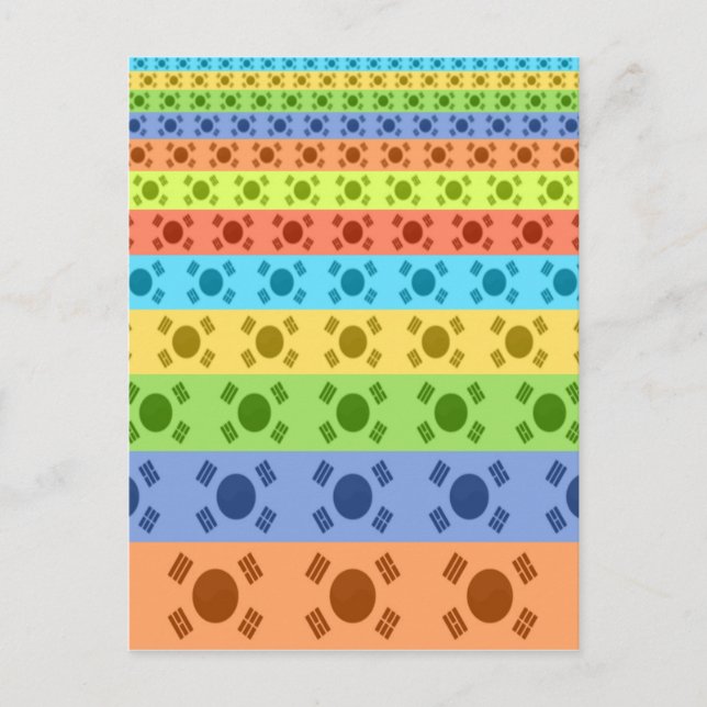 Cartão Postal Impressão de Arte de Sinalizador Coreano com Vária (Frente)