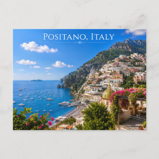 Cartão Postal Impressão de Arte de Viagem Cênica da Costa Amalfi