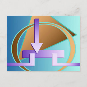 Cartão Postal impressão de arte digital "Diagrama de Circuito",