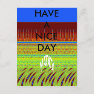 Cartão Postal Impressão de Arte Geométrica Colorida