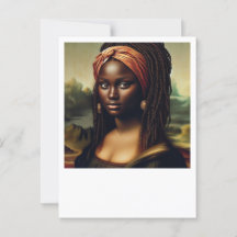 Impressão de Arte Reimaginada da Mona Negra Lisa -