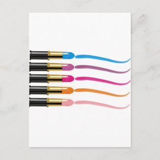 Cartão Postal impressão de batom