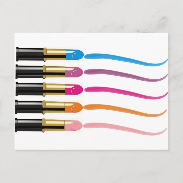 Cartão Postal impressão de batom (Frente)