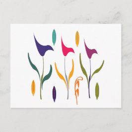 Cartão Postal Impressão de Calla Lilly Watercolor