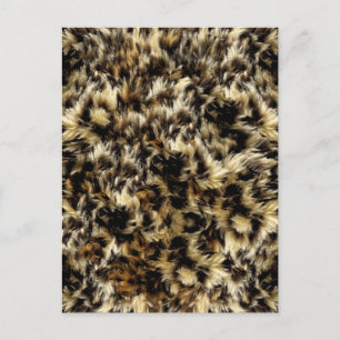 Cartão Postal Impressão de Camuflagem Estilo Leopardo de Pelúcia