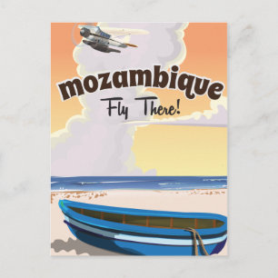 Cartão Postal impressão de cartaz de viagem de Moçambique