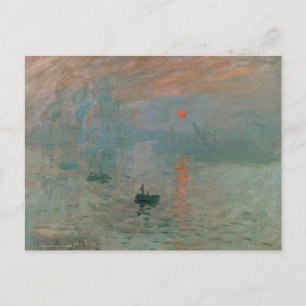 Cartão Postal Impressão de Claude Monet Surgimento do Sol (levan