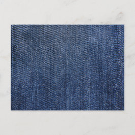 Cartão Postal Impressão de Denim Azul Profundo