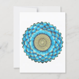 Cartão Postal Impressão de desenho manual de Mandala