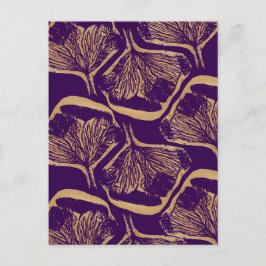 Cartão Postal Impressão de flor roxa