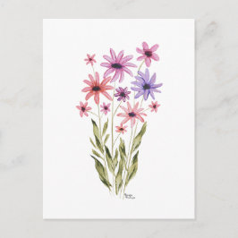 Cartão Postal Impressão de Foto de Buquê de Flores Caprichoso