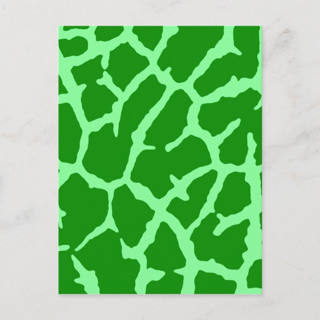 Cartão Postal Impressão de Girafa Verde (Frente)