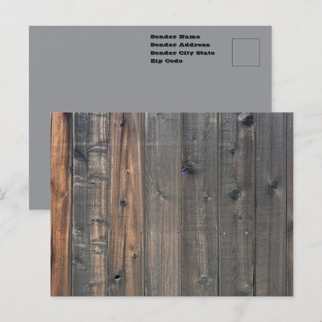 Cartão Postal Impressão de Imagem de Foto de Fechamento de Cerca (Frente/Verso)