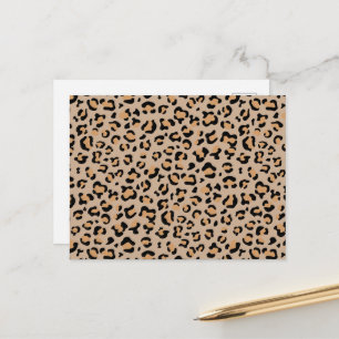 Cartão Postal Impressão de leopardo, manchas de leopardo, leopar