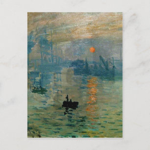 Cartão Postal Impressão de Monet Levantamento do Sol (levante do