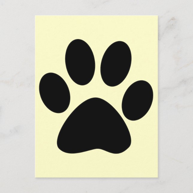 Cartão Postal Impressão de Paw Cat (Frente)