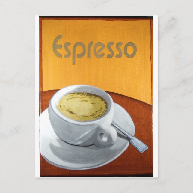 Cartão Postal Impressão de Pintura Espresso (Frente)