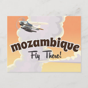 Cartão Postal impressão de pôster de viagem de Moçambique