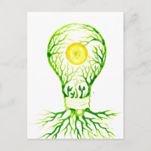 Cartão Postal Impressão de tela de poster de energia verde