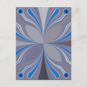 Cartão Postal Impressão de Textura de Bolinhas de Cinza Azul